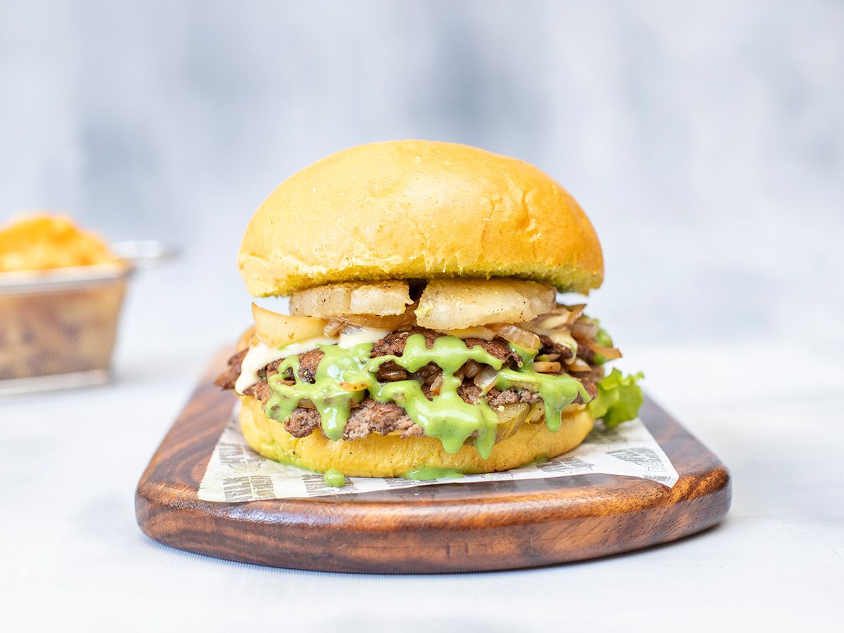 yellow hulk pineapple burger