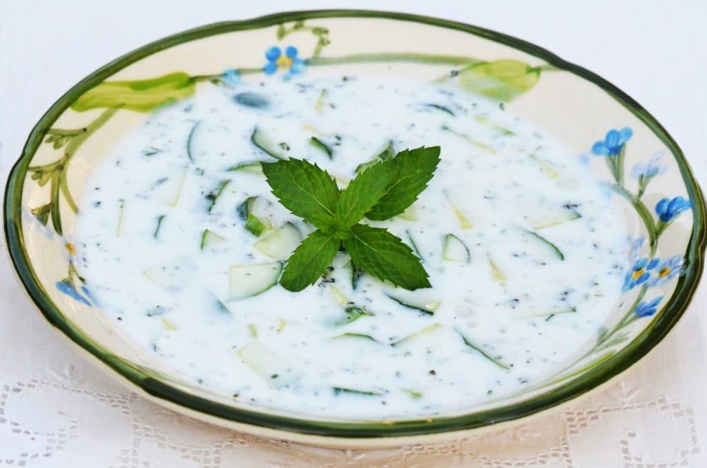 Yogurt with Cucumber Salad