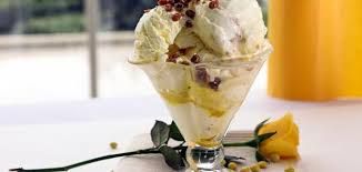 Yogurt With Milk, Honey And Ice Cream