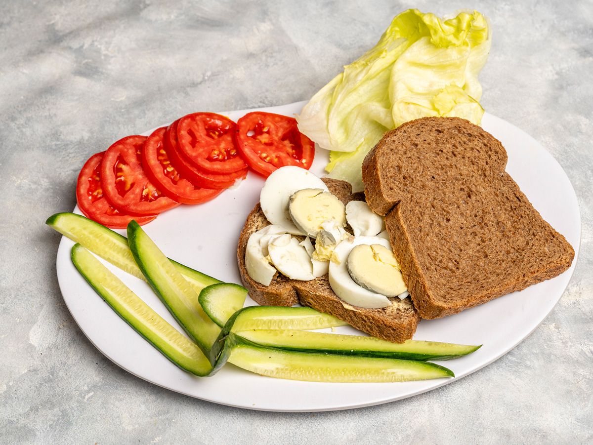 Boiled Egg Slices Sandwich