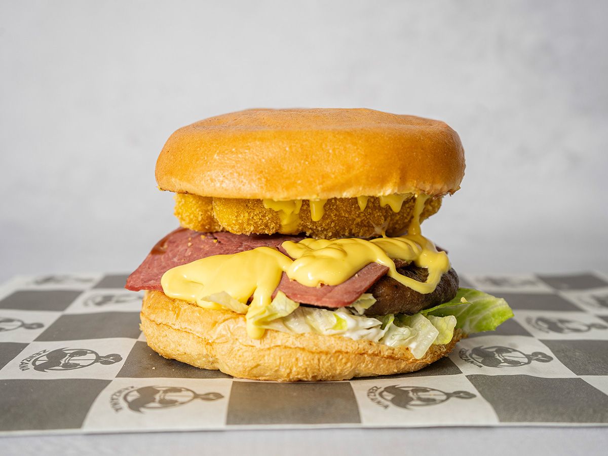 Meat Mozzarella Sticks Burger