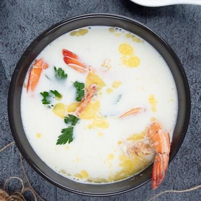 Zew Soup Shrimp and Squid egg Roe