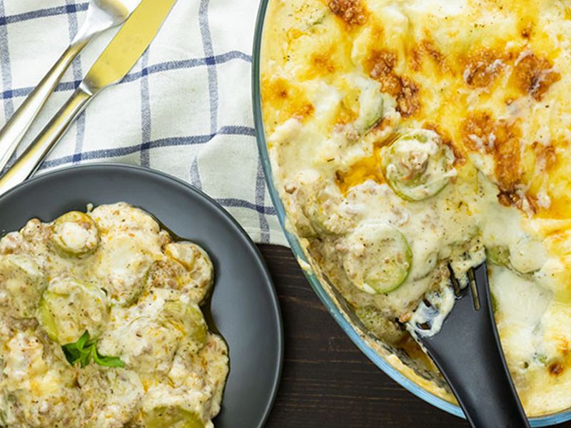 Zucchini With Bechamel Tray