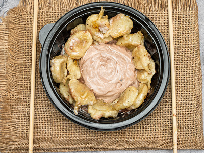 Fried Banana With Honey And Ice Cream