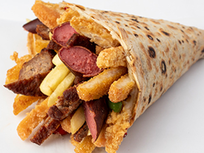 Chicken Strips With Sausage Crepe