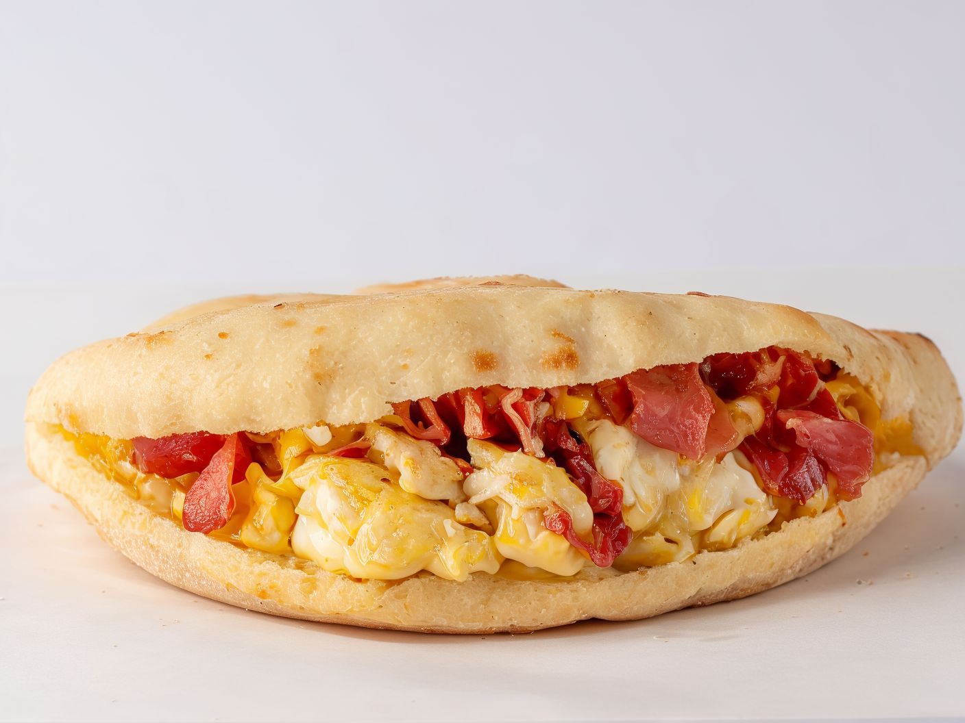 Roumi Cheese With Luncheon Hot Sandwich