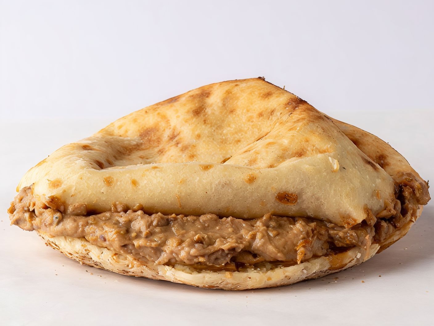 Foul Sandwich With Olive Oil Baladi