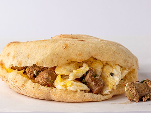 foul with omelette sandwich