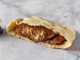 Foul With Eggplant Sandwich