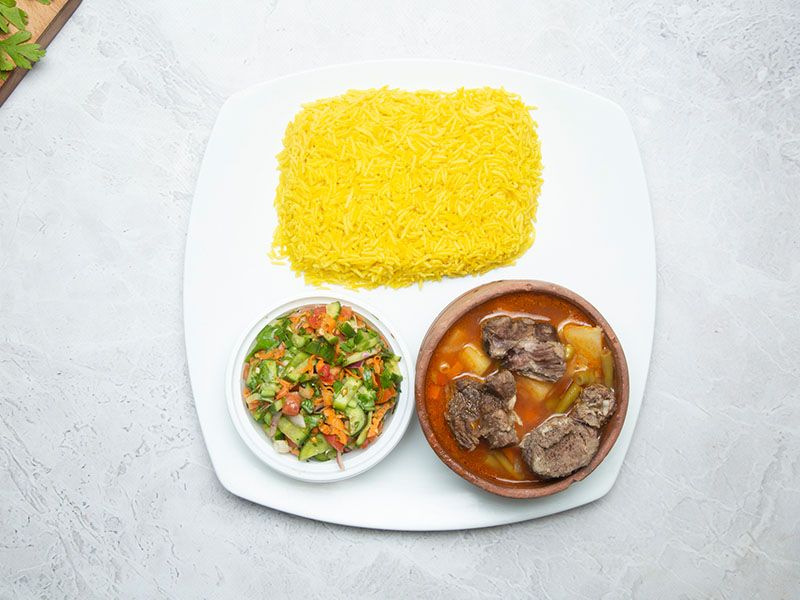 Meat With Vegetables Casserole Meal