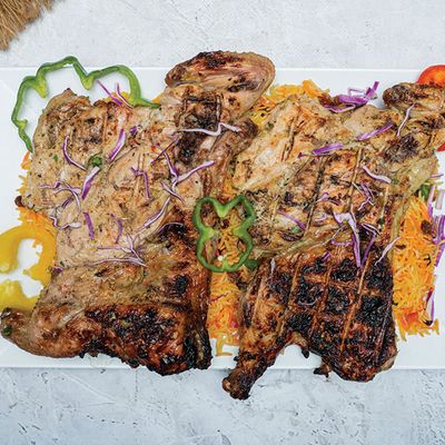 Whole Grilled Chicken with Rice