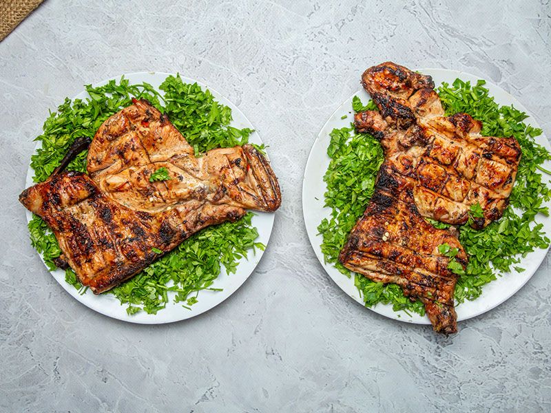 Shish chicken with rice