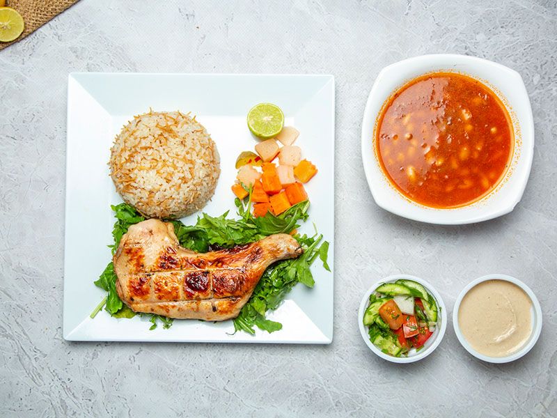 Chicken With Vegetables And Rice Meal