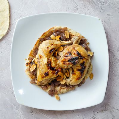 نصف دجاج مسخن