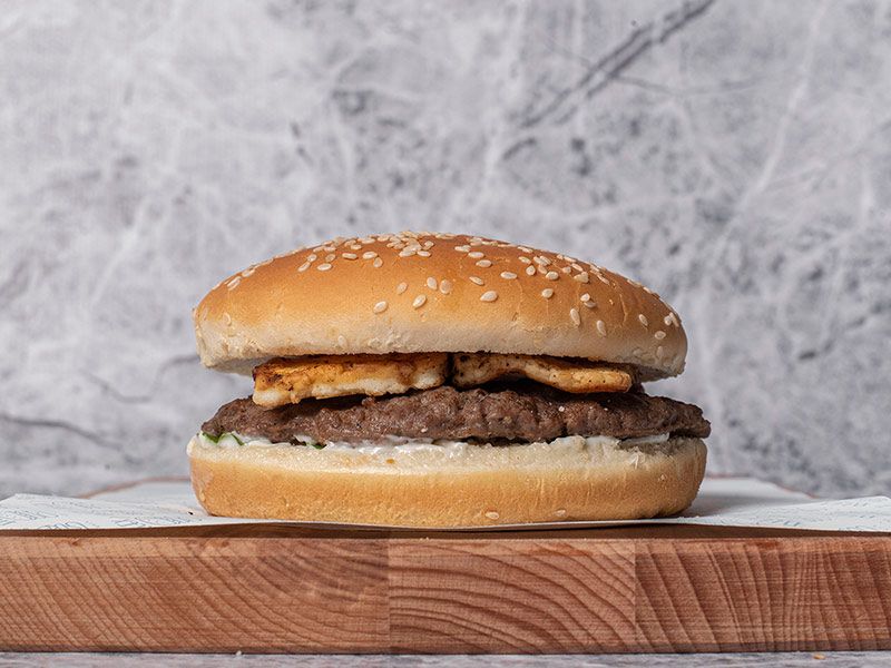 Halloumi Cheese Beef Burger Sandwich