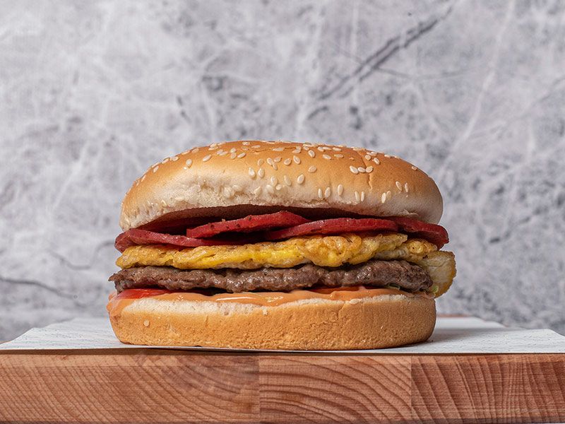 Salami Beef Burger Sandwich