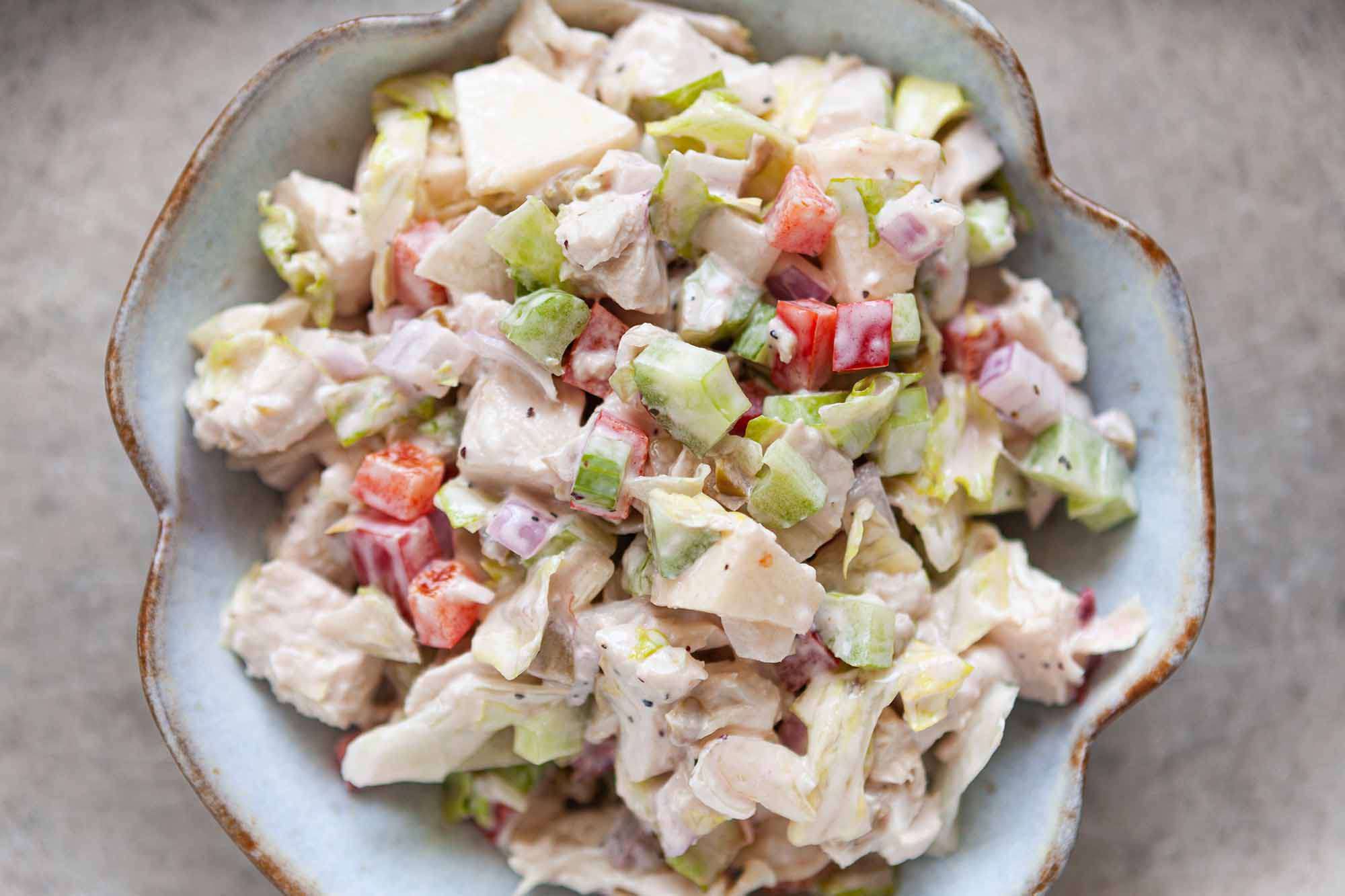 Chicken salad with mayonnaise