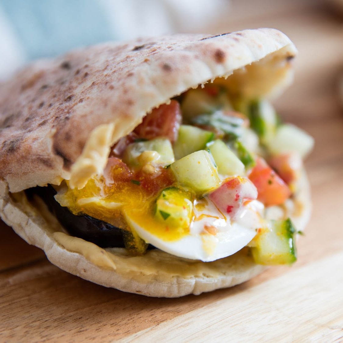 Taamia With Boiled Eggs Sandwich