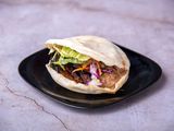 Foul With Eggplant Sandwich