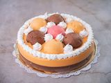 Chocolate Ice Cream With Mango Torte