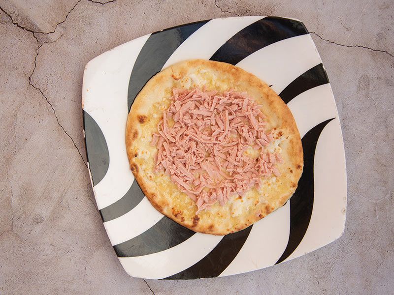 Mortadella With Kashkaval Cheese Manoucheh