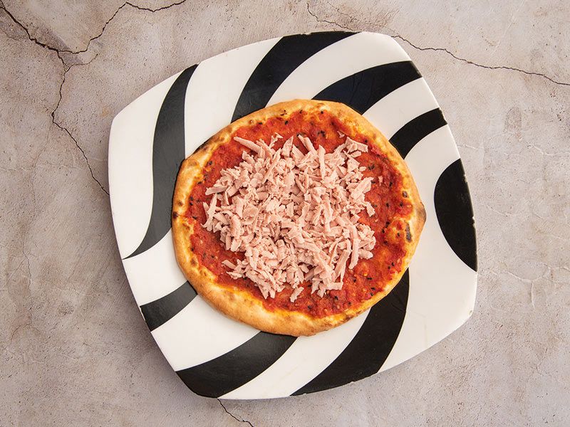 Mortadella With Muhammara Manoucheh