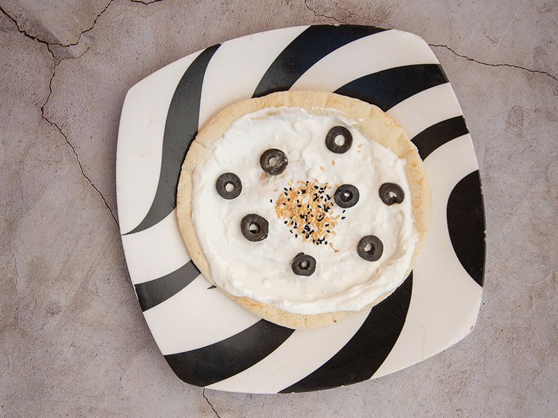 Olives Oil Labneh Saj