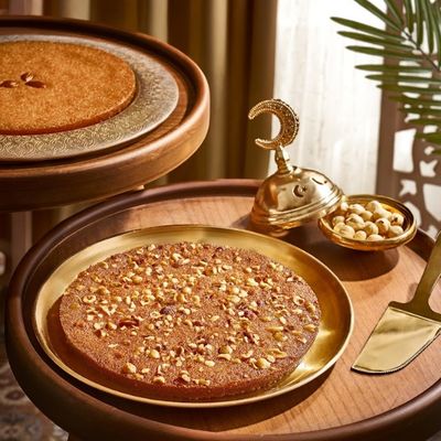 Basbousa with nuts Hazelnut dish