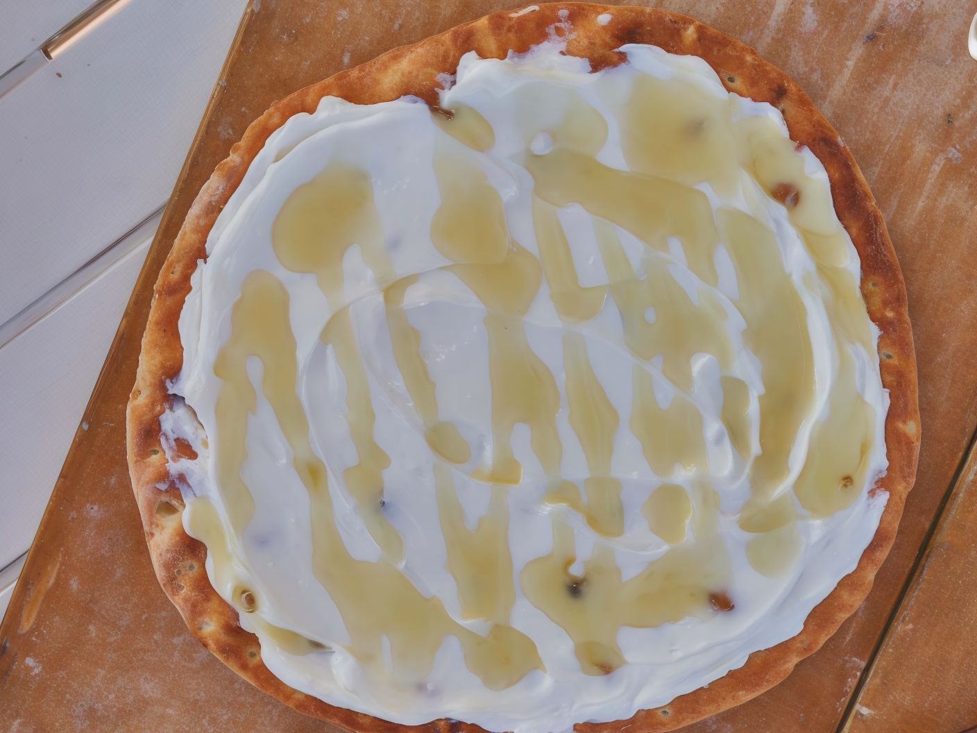 Plain labneh manoushe
