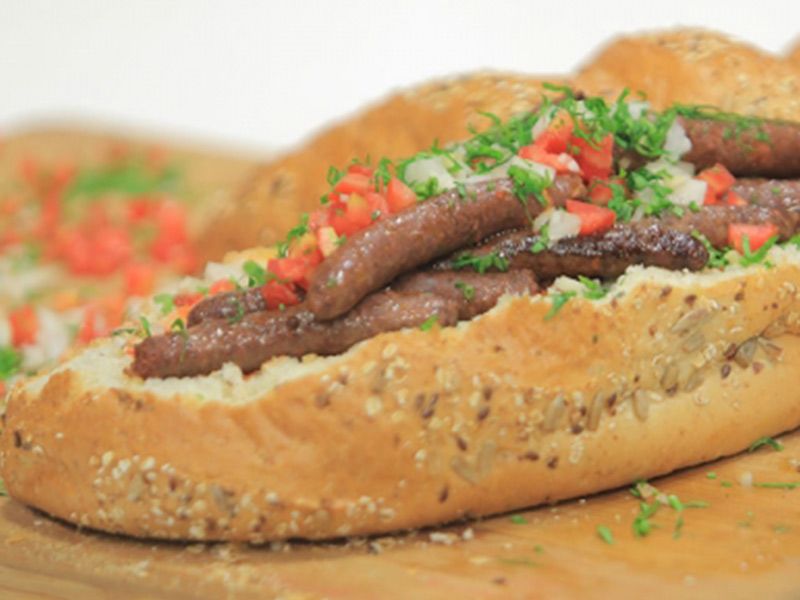 Super spicy sausage sandwich