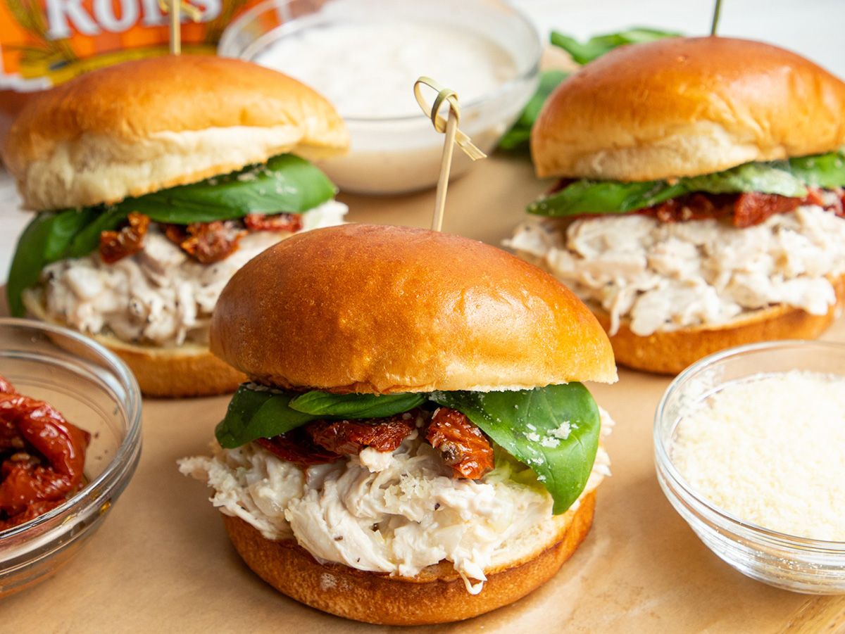 Chicken alfredo sandwich