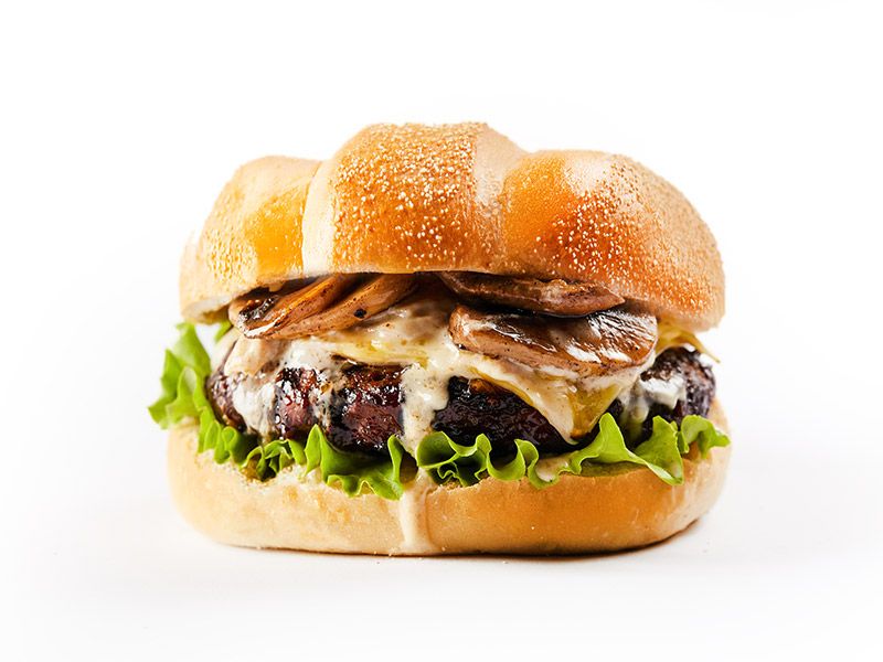 Alfredo Beef Burger Sandwich