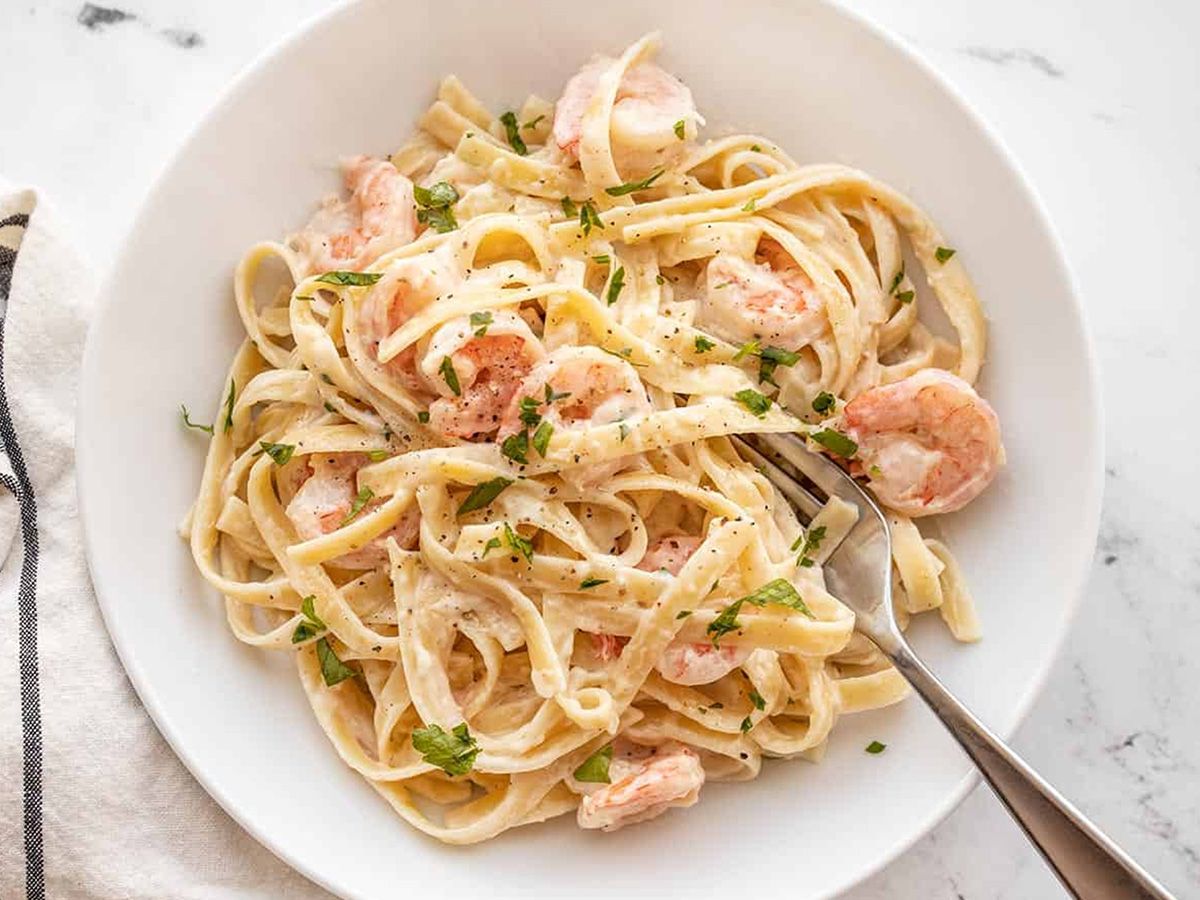 Alfredo Shrimp Pasta
