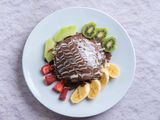 Chocolate American Pies With White Chocolate And Fruits