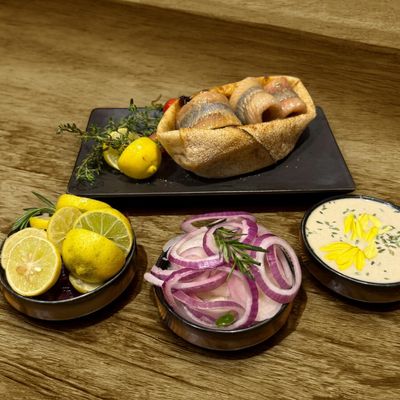Herring salad sandwich