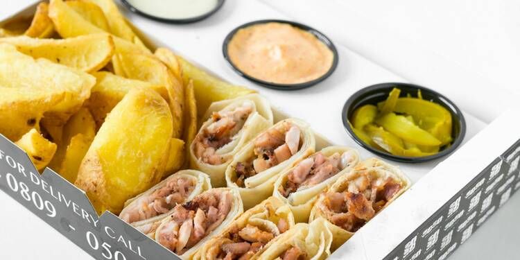 Single chicken shawarma box