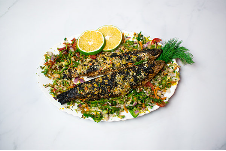 Grey Mullet Fish With Oil And Lemon 1/2 Kg