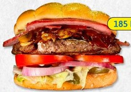 BBQ burgers and onion rings