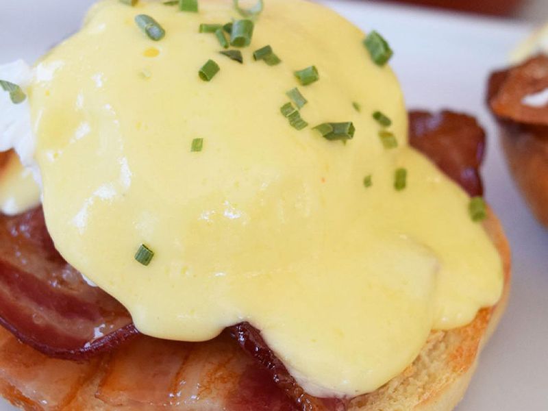 Beef Bacon Benedict