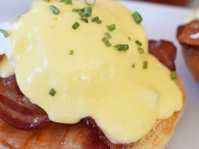 Beef Bacon Benedict