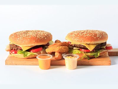 Flame Bacon Beef Burger Sandwich