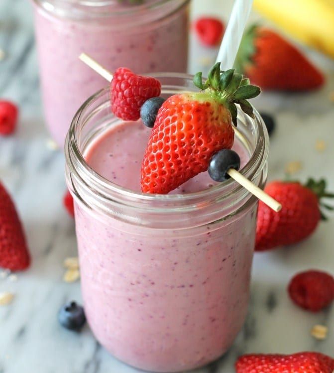 Yogurt With Strawberry Juice