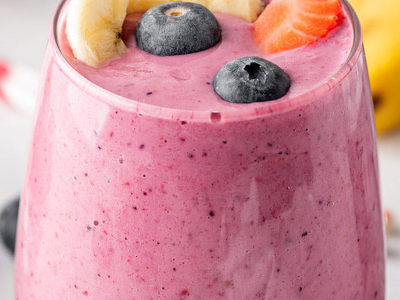 Banana With Berry Cocktail