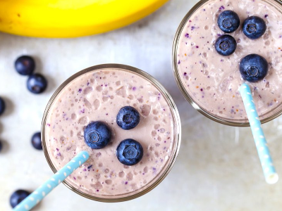 Banana With Blueberry Smoothie