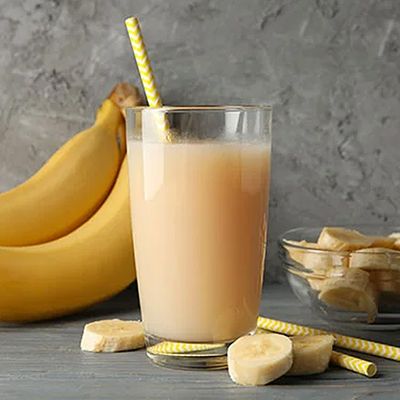 Banana juice with milk