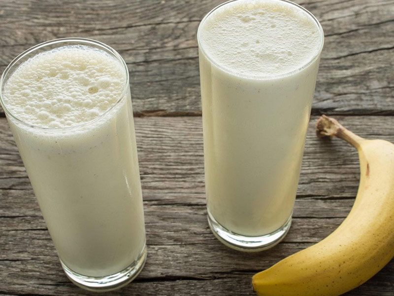 Banana With Milk Juice