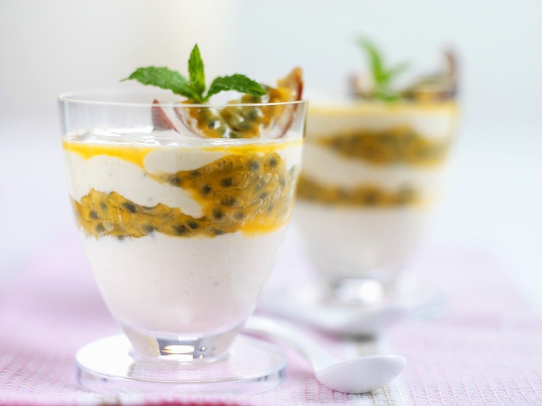 Coconut Greek Yogurt And Passion Fruit Cocktail