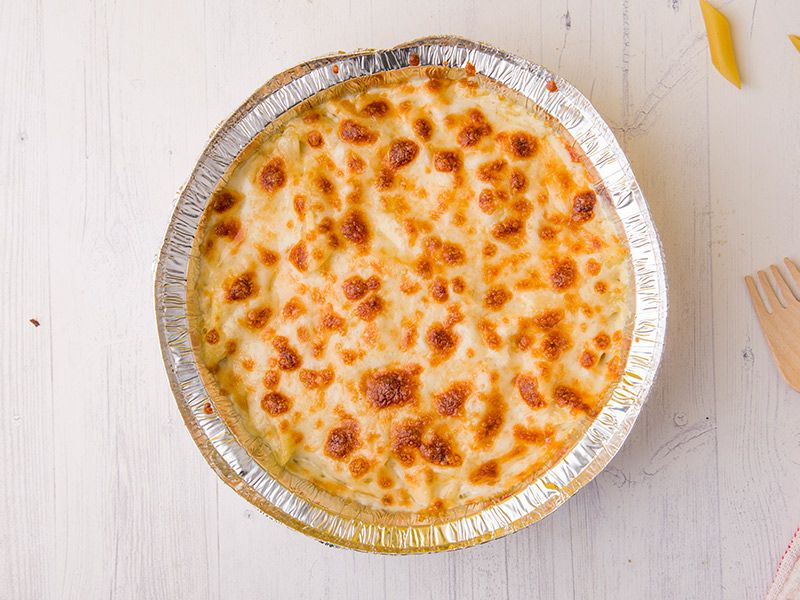 White sauce sausage pasta