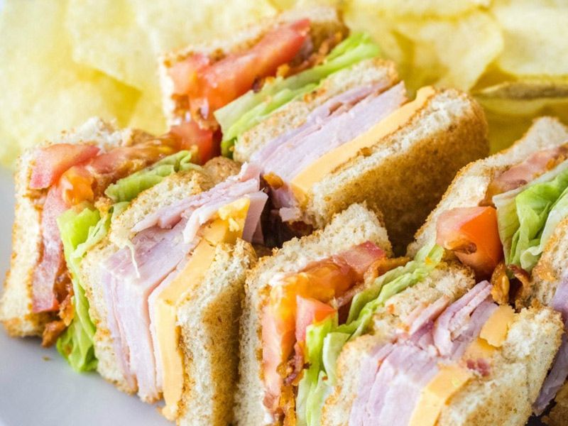Beef Bacon Club Sandwich