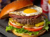 Burger Sandwich With Eggs